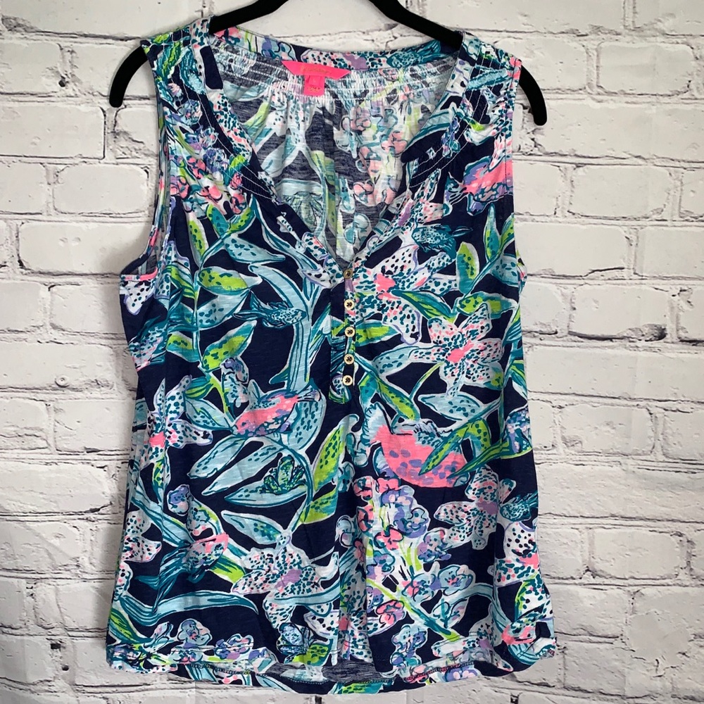 Lilly Pulitzer Essie Top Bright Sway this Way L